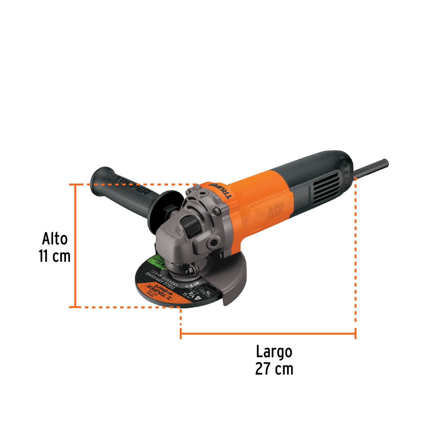 Pulidora Esmeriladora Angular 4 1/2" Truper Profesional 700W⚙️🔧